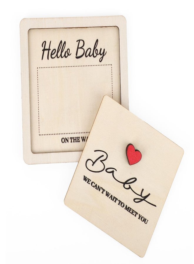 Fukaisu Baby Picture Frame, Wooden Pregnancy Announcement Keepsake Grandparent Pregnancy Gender Reveal for Grandma Grandpa Family & Friends - Image 1